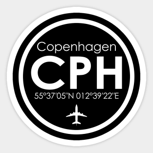 CPH, Copenhagen Airport, Denmark Sticker